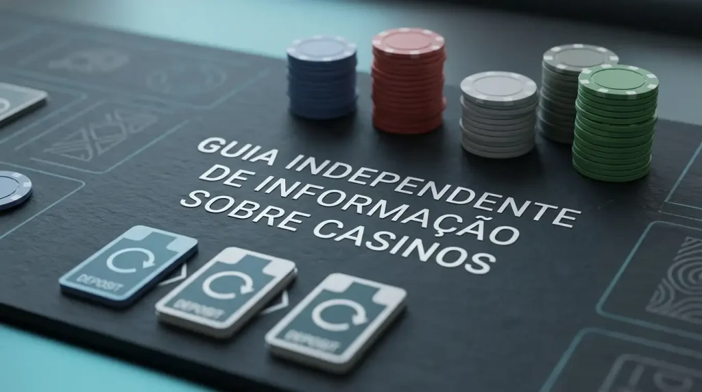 Fichas de casino e símbolos abstratos de free spins organizados como material editorial