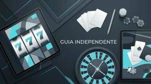 Ecrã genérico com mosaico de slots, mesa ao vivo, roleta e cartas de casino